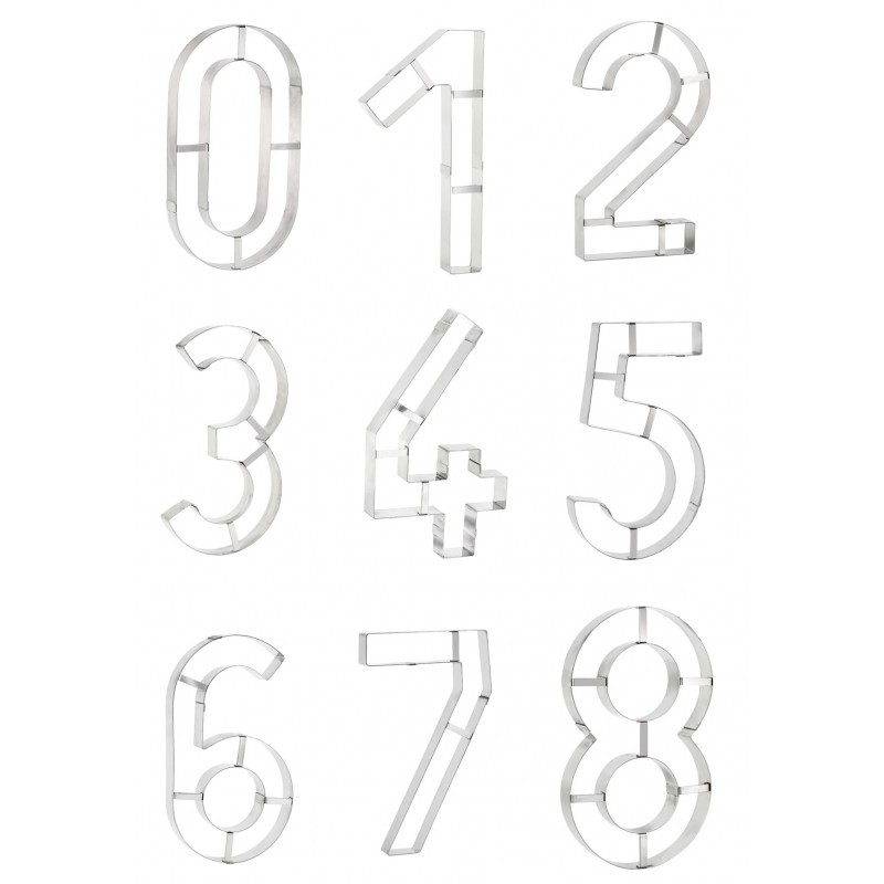 DECOUPOIR CHIFFRE INOX N°0 NUMBER CAKE