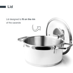 FAITOUT AVEC COUVERCLE BUFFET BLANC 24CM