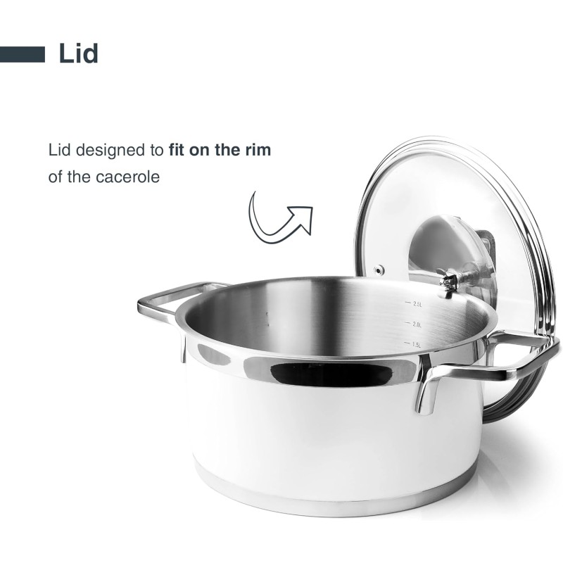 FAITOUT AVEC COUVERCLE BUFFET BLANC 24CM