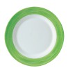 6 ASSIETTES PLATES 23.5CM  VERT