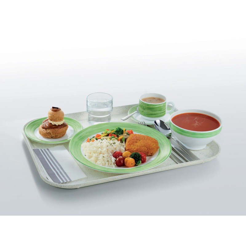 6 BOLS RESTAURANT EMPILABLES BRUSH VERT