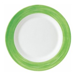 6 ASSIETTES PLATES 19.5CM VERT