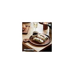 PLANCHE A HAMBURGER EN ACACIA AVEC POIGNEE ROND DIAM 25 CM