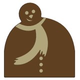 PLAQUE EMBOUT DE BUCHE BONHOMME DE NEIGE