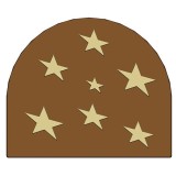 PLAQUE EMBOUT DE BUCHE CARRE ETOILES