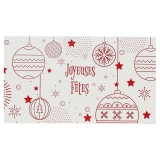 BOITE A BUCHE ROUGE EN FETES 350X115X105