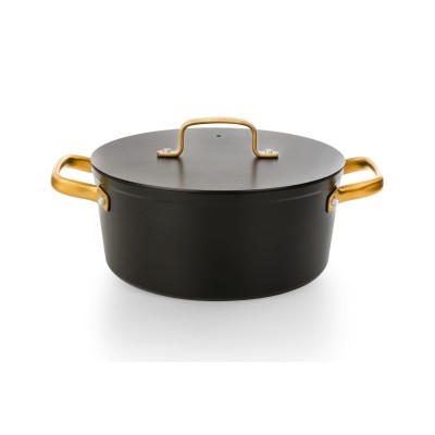 FAITOUT ANTIADHESIF 24 CM SAMOA ICONIC NOIR/OR