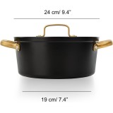 FAITOUT ANTIADHESIF 24 CM SAMOA ICONIC NOIR/OR