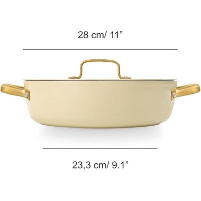 SAUTOIR ANTIADHESIF 28 CM SAMOA ICONIC BEIGE/ OR