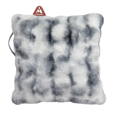 COUSSIN CHAUFFANT FOURRURE LOUP AVEC INSERT INCLUS