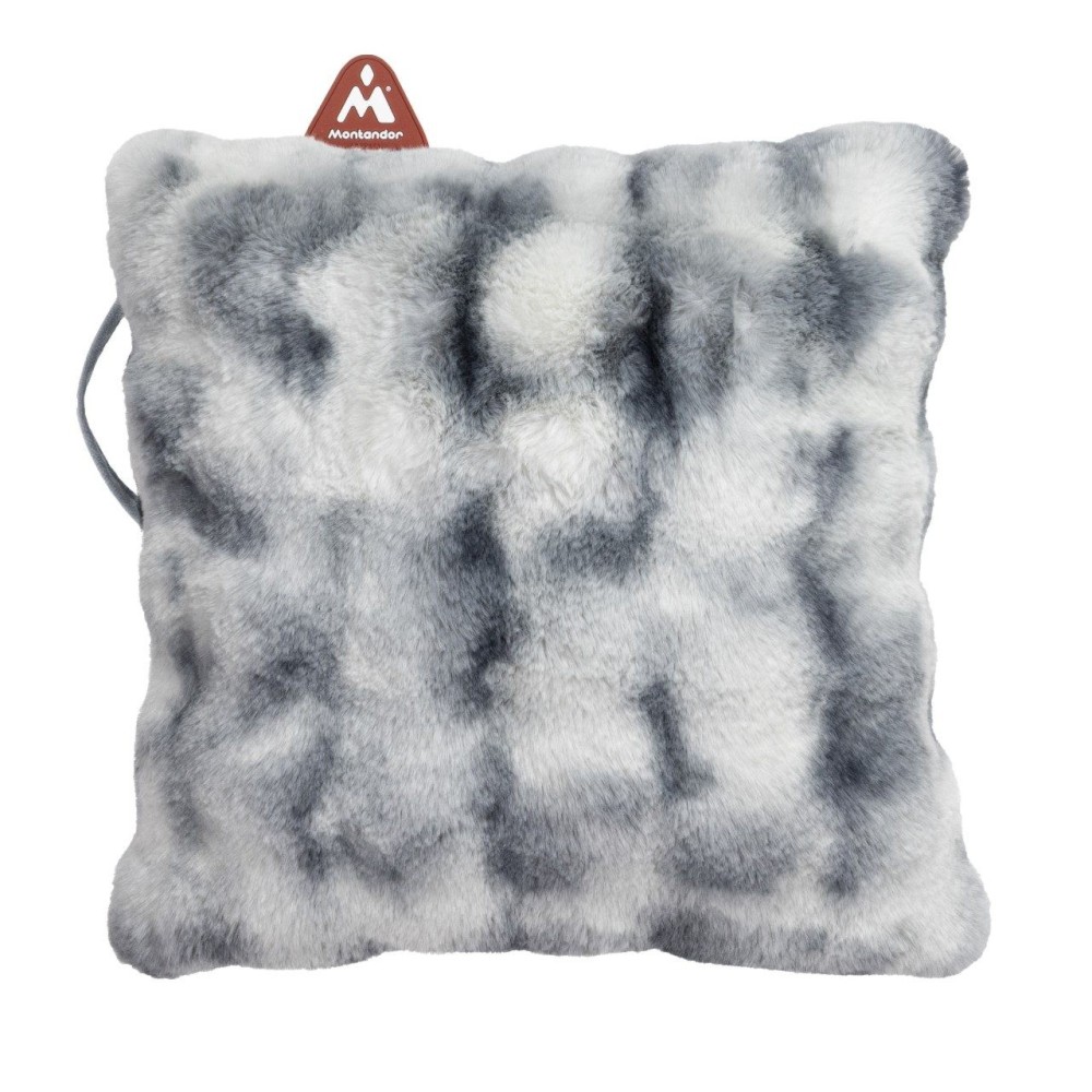 COUSSIN CHAUFFANT FOURRURE LOUP AVEC INSERT INCLUS