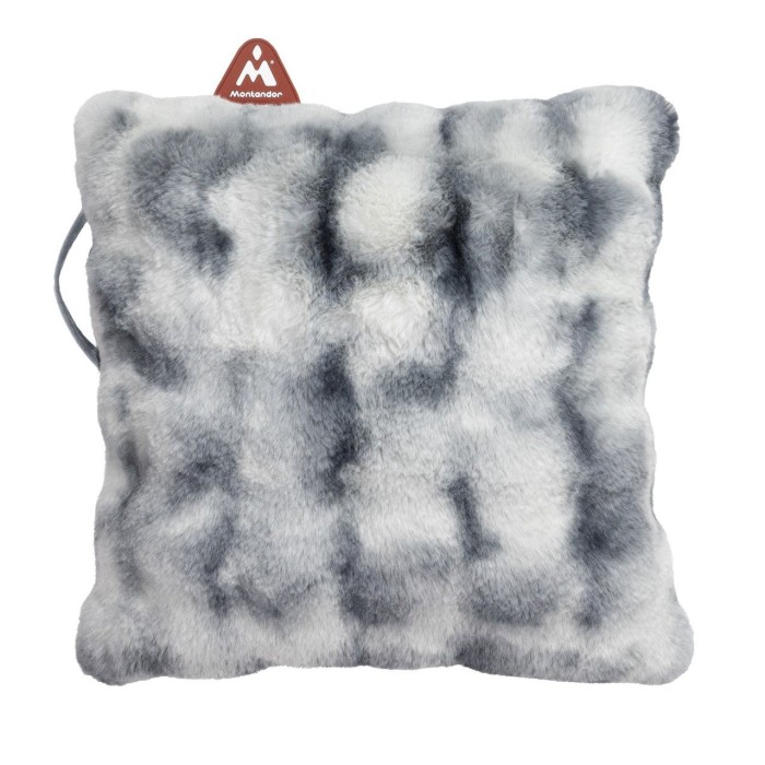 COUSSIN CHAUFFANT FOURRURE LOUP AVEC INSERT INCLUS
