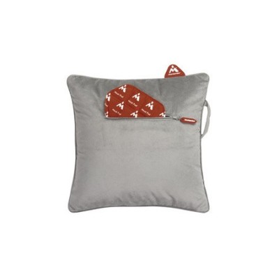 COUSSIN CHAUFFANT AVEC INSERT INCLUS - VELOURS GRIS
