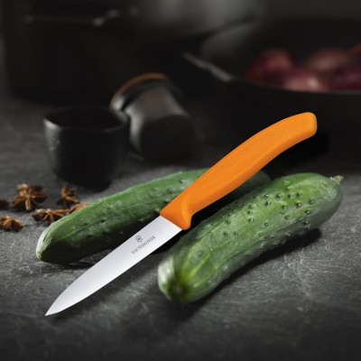 COUTEAU OFFICE LAME 10 CM ORANGE LAME LISSE