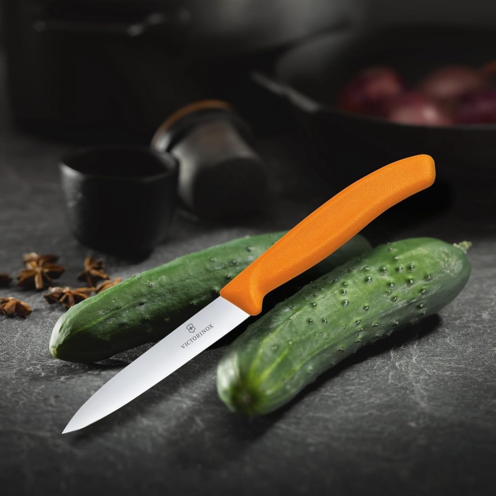 COUTEAU OFFICE LAME 10 CM ORANGE LAME LISSE