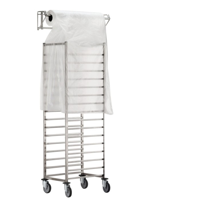 DEROULEUR MURAL INOX POUR HOUSSES JETABLES L.1010