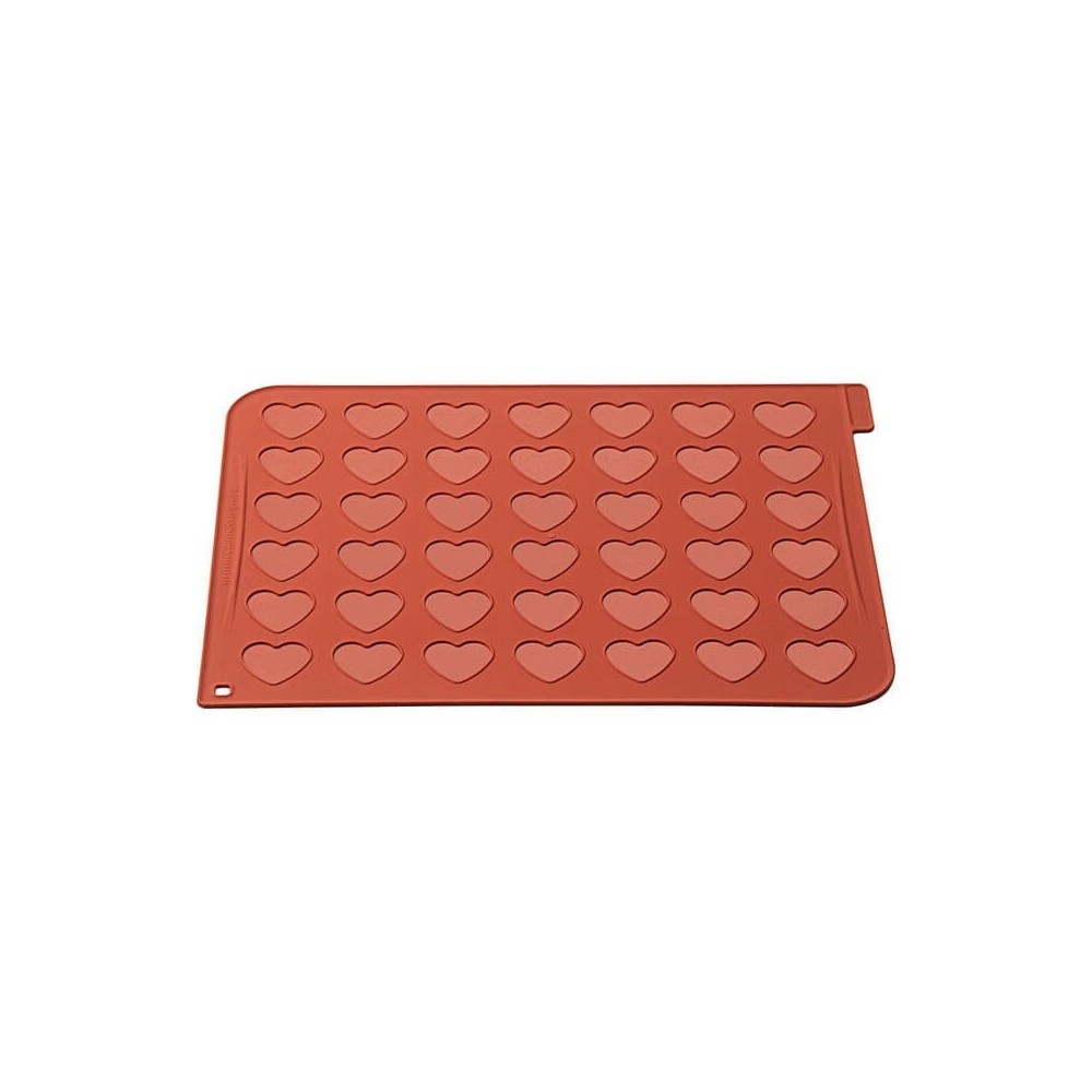 PLAQUE SILICONE 40 X 30 CM 42 COEURS