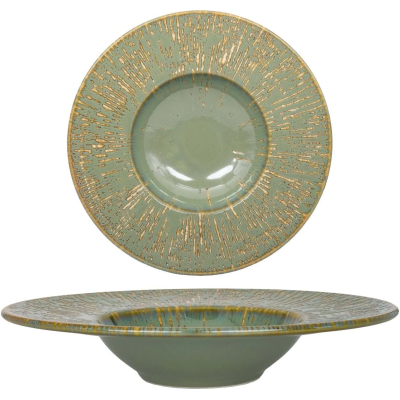 6 ASSIETTES A PATES SAGE SNELL 27 CM