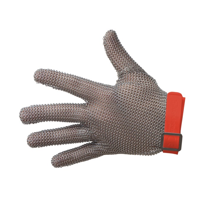 Gant en cotte de maille taille M sangle rouge