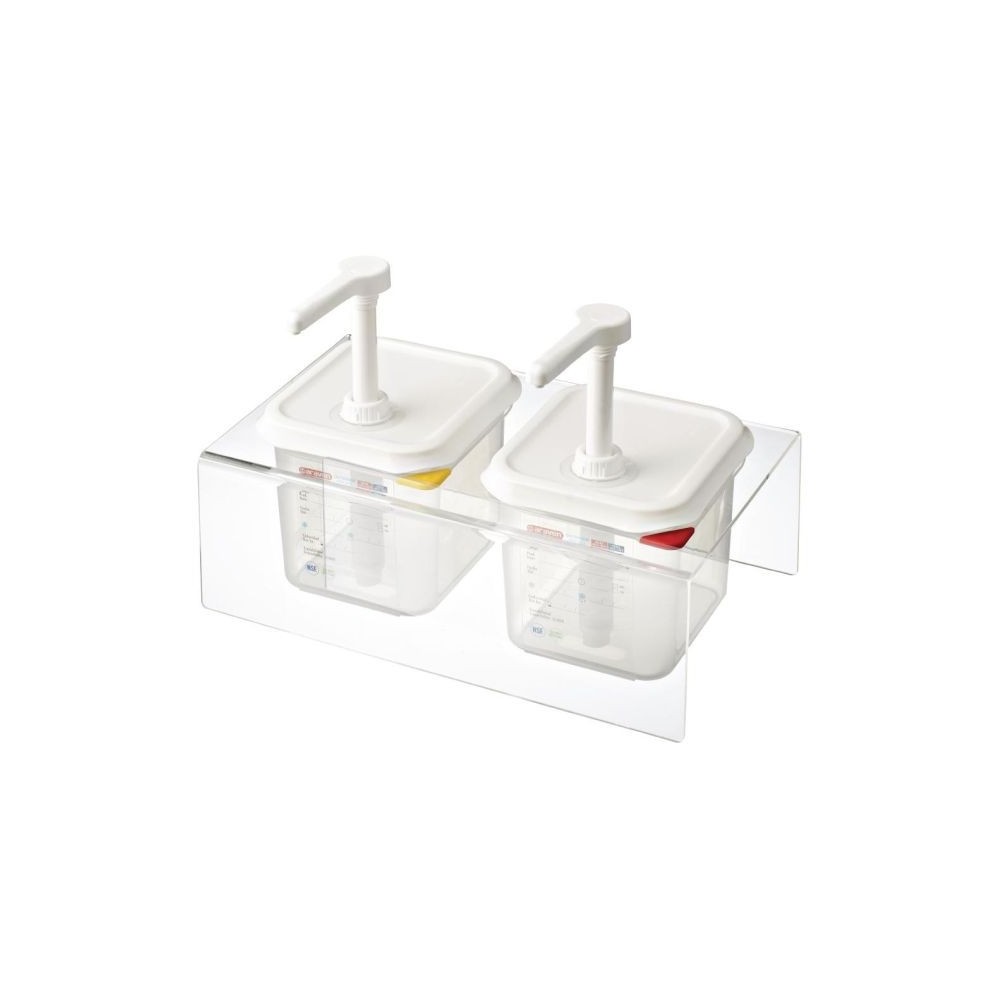 SET 2 DISTRIBUTEURS SAUCES GN1/6 TRANSPARENT