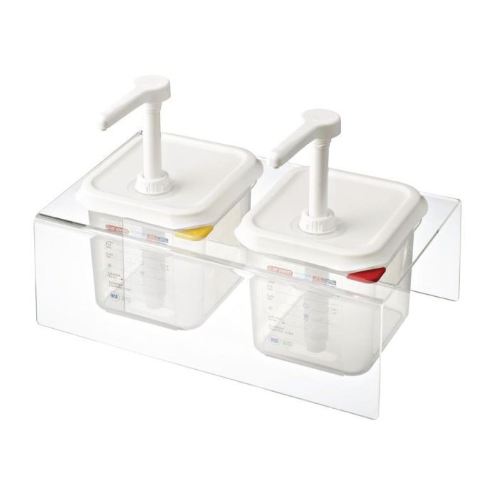 SET 2 DISTRIBUTEURS SAUCES GN1/6 TRANSPARENT