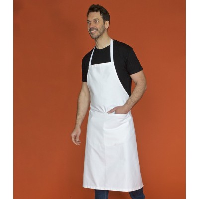 TABLIERS VALET 102X95CM  BLANC AVEC BAVETTE