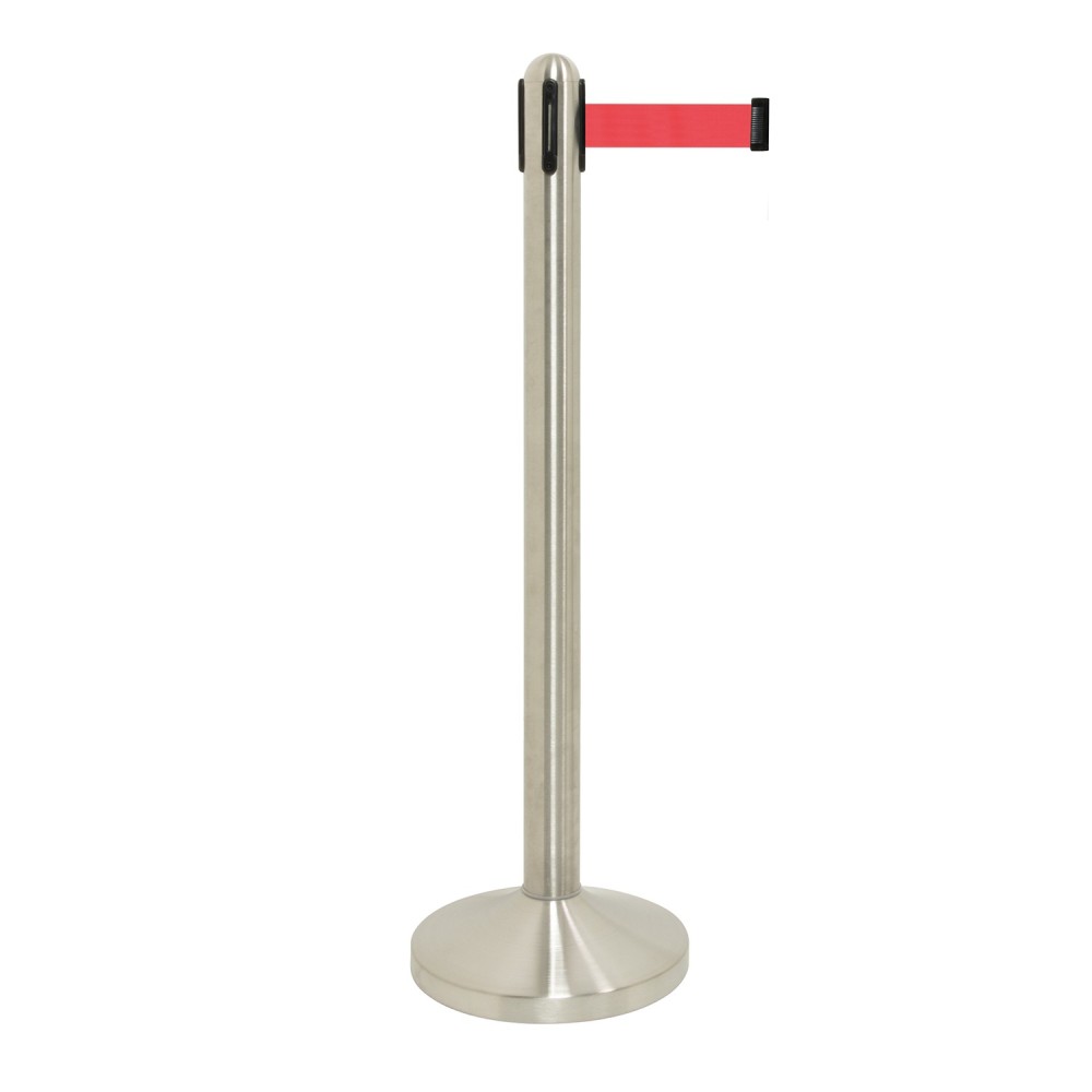 SET POTEAU+BANDE RETRACTABLE ROUGE
