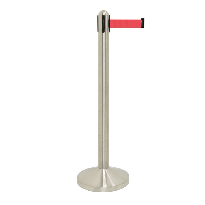 SET POTEAU+BANDE RETRACTABLE ROUGE