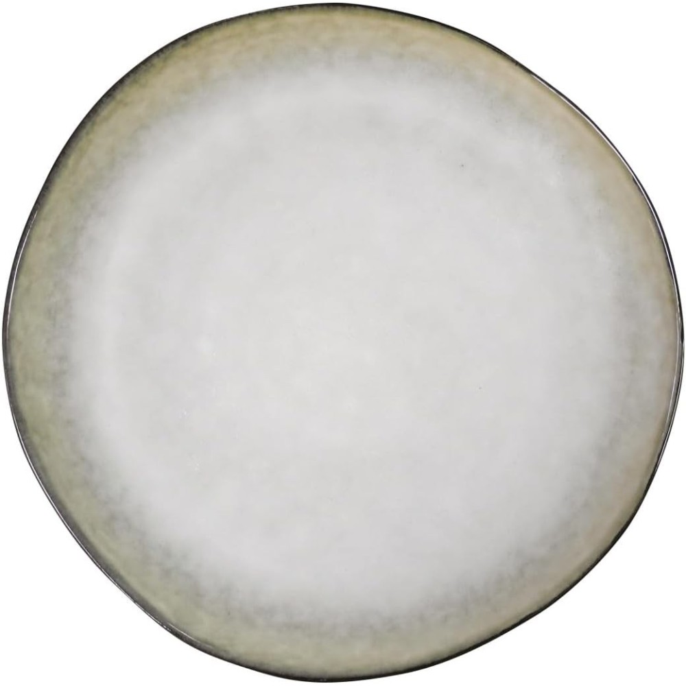 DESTOCKAGE 6 ASSIETTES PLATES SHADOW 28CM NACRE