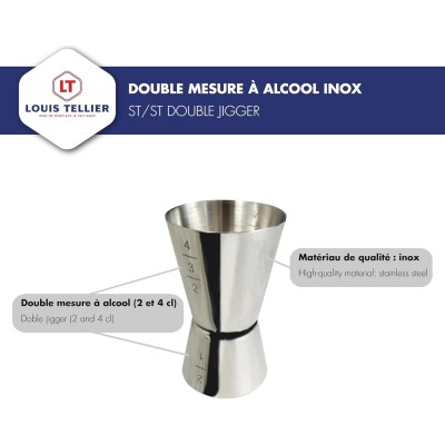 DOUBLE MESURE A ALCOOL INOX