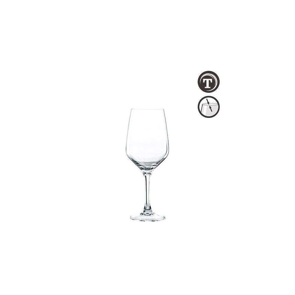 6 VERRES A PIEDS PLATINE 25CL