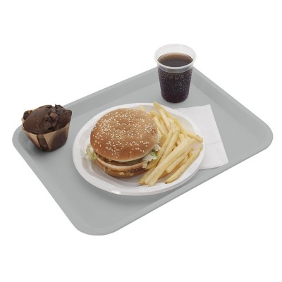 40 PLATEAUX FAST FOOD 46X36CM-GRIS
