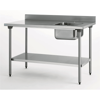TABLE INOX DU CHEF CHR ADOSSEE BAC A DROITE