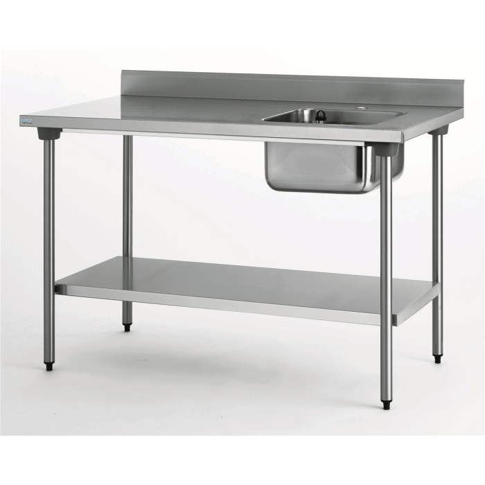 TABLE INOX DU CHEF CHR ADOSSEE BAC A DROITE