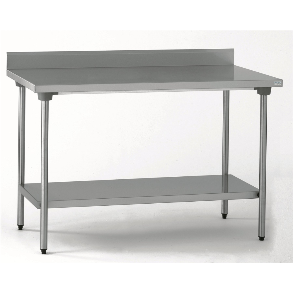 Table adossée avec étagère