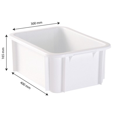 BAC RECTANGULAIRE 12L BLANC