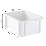 BAC RECTANGULAIRE 12L BLANC