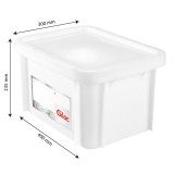 BAC RECTANGULAIRE 15L+COUVERCLE BLANC HACCP