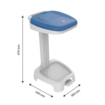 SUPPORT SAC 120 L AV COUVERCLE BLEU