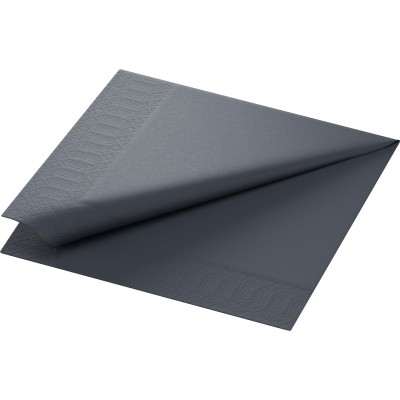 1250 SERVIETTES OUATE 2 PLIS 40X40CM NOIRES