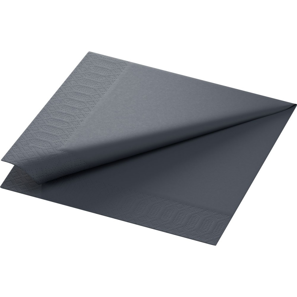 1250 SERVIETTES OUATE 2 PLIS 40X40CM NOIRES