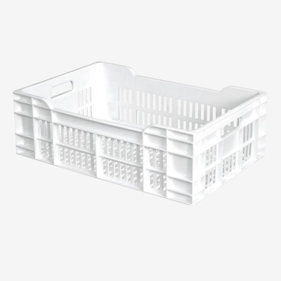 CAISSE 600 X 400 AJOUREE 40L BLANCHE