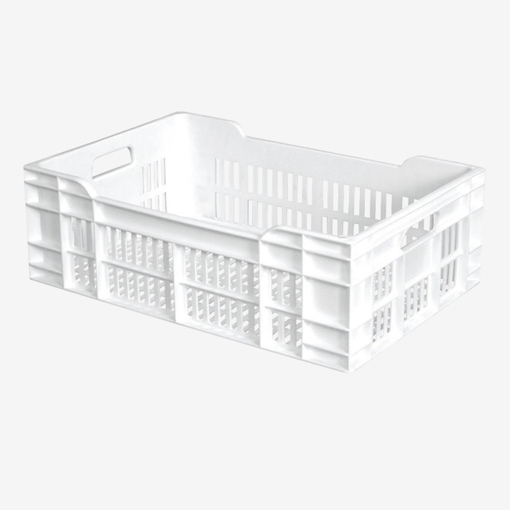 CAISSE 600 X 400 AJOUREE 40L BLANCHE