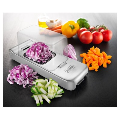 COUPE LEGUMES ALLIGATOR INOX  MULTICOUPES AVEC BAC RECUPERATEUR