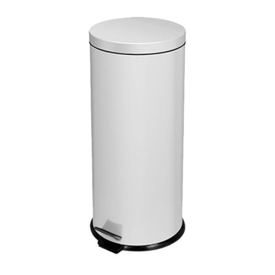POUBELLE A PEDALE - 30L - INOX BLANC