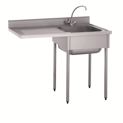 PLONGE POUR LAVE VAISSELLE ENCASTRE 1 BAC +EGOUTTOIR +ETAGERE