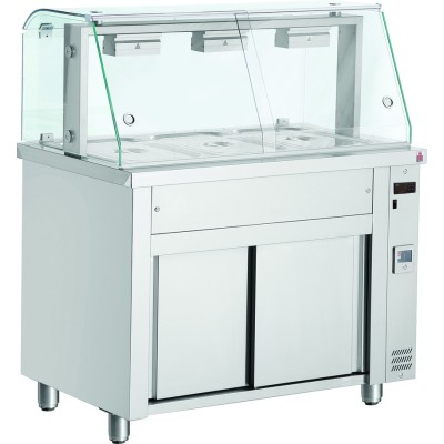 MEUBLE BAIN MARIE INOMAK 3 BACS GN1/1