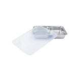 PLATEAU INOX 3 COMPARTIMENTS + COUVERCLE PP