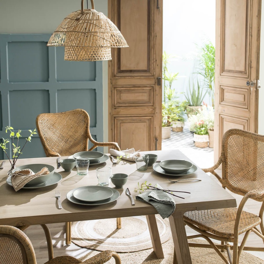 ASSIETTE PLATE 28 CM MODULO NATURE JADE X6