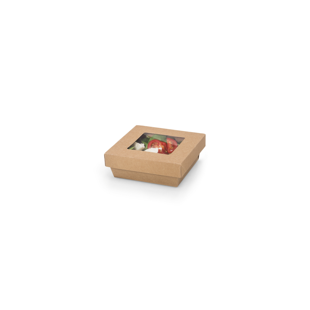 BOITE SALADE KRAFT 16X16X5CM X 480 BARQUETTES